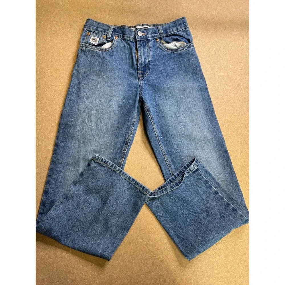 Cinch Boys Blue Denim Jeans Straight‎ Leg Medium Wash Size 14R MB12882001